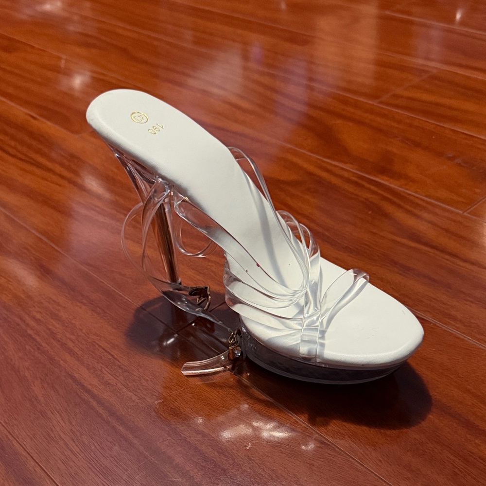 Elegant Clear Strap Women's Heels